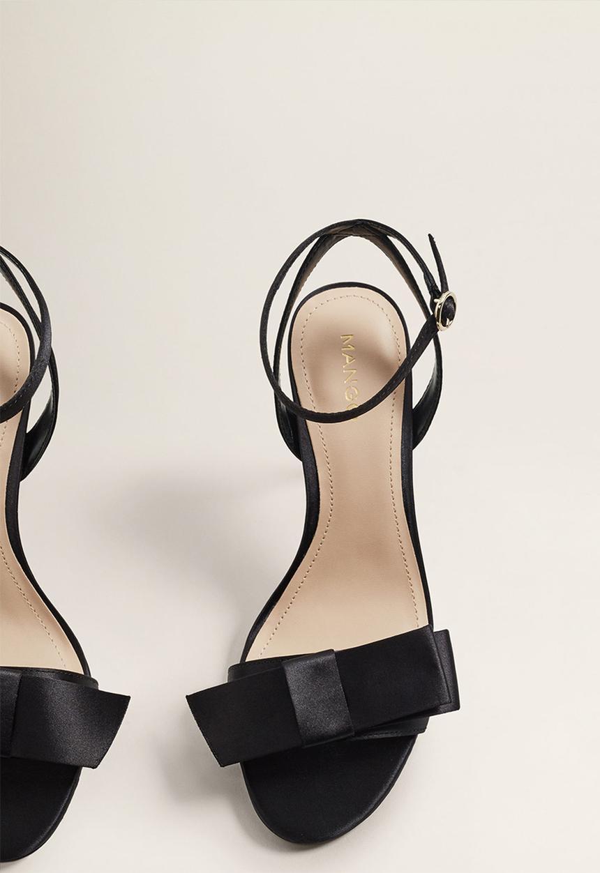 MANGO - Bow detail heels - black 