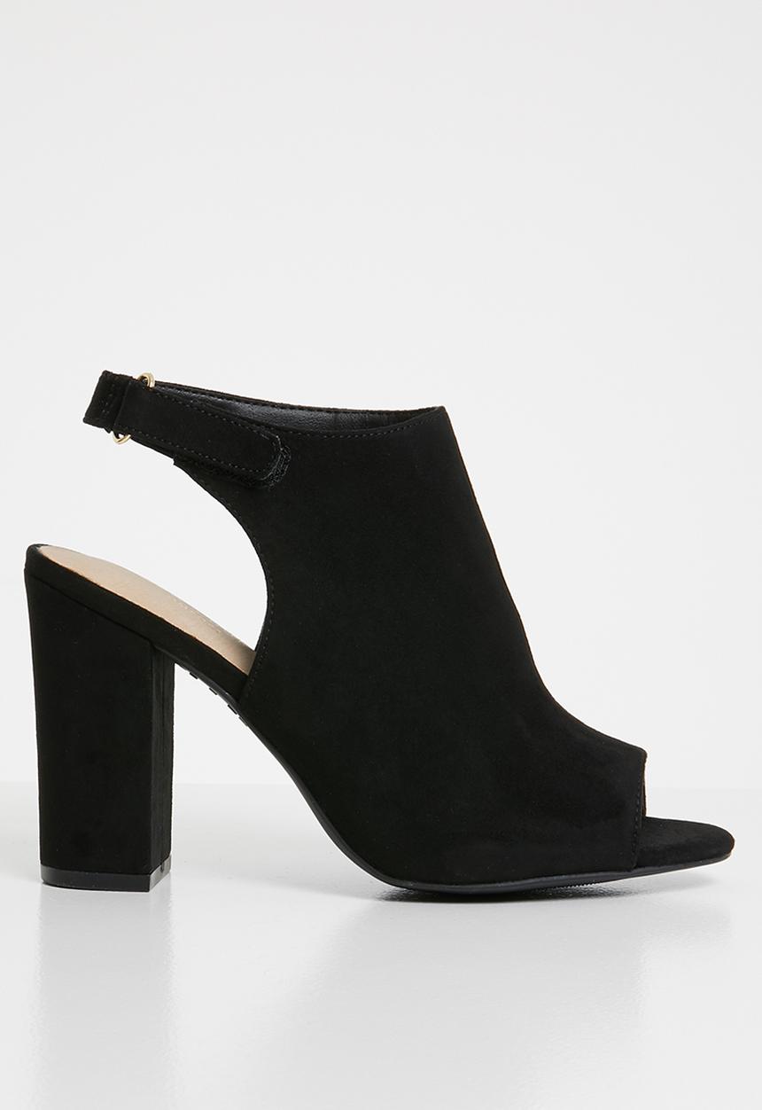 New Look - Comfort flex peep toe block heels - black