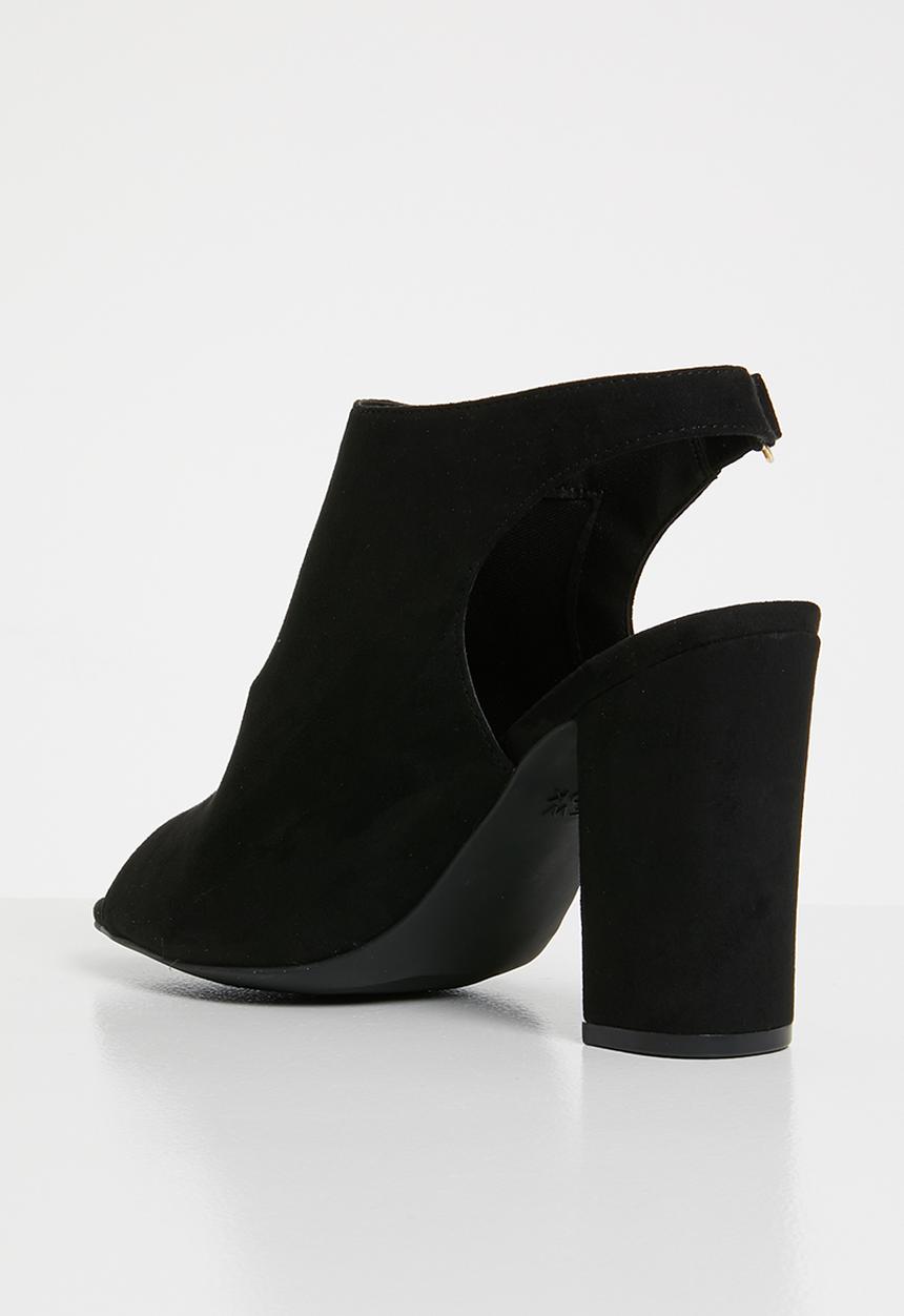 New Look - Comfort flex peep toe block heels - black