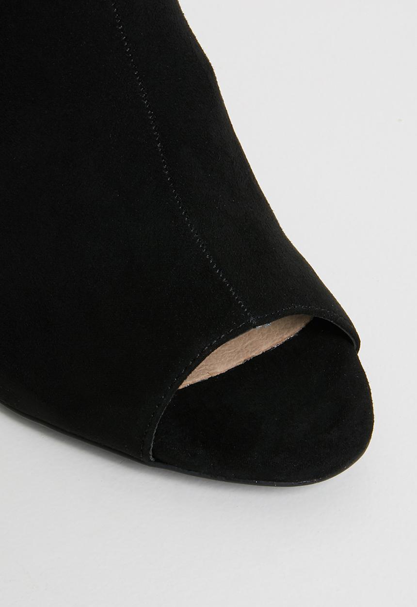 New Look - Comfort flex peep toe block heels - black