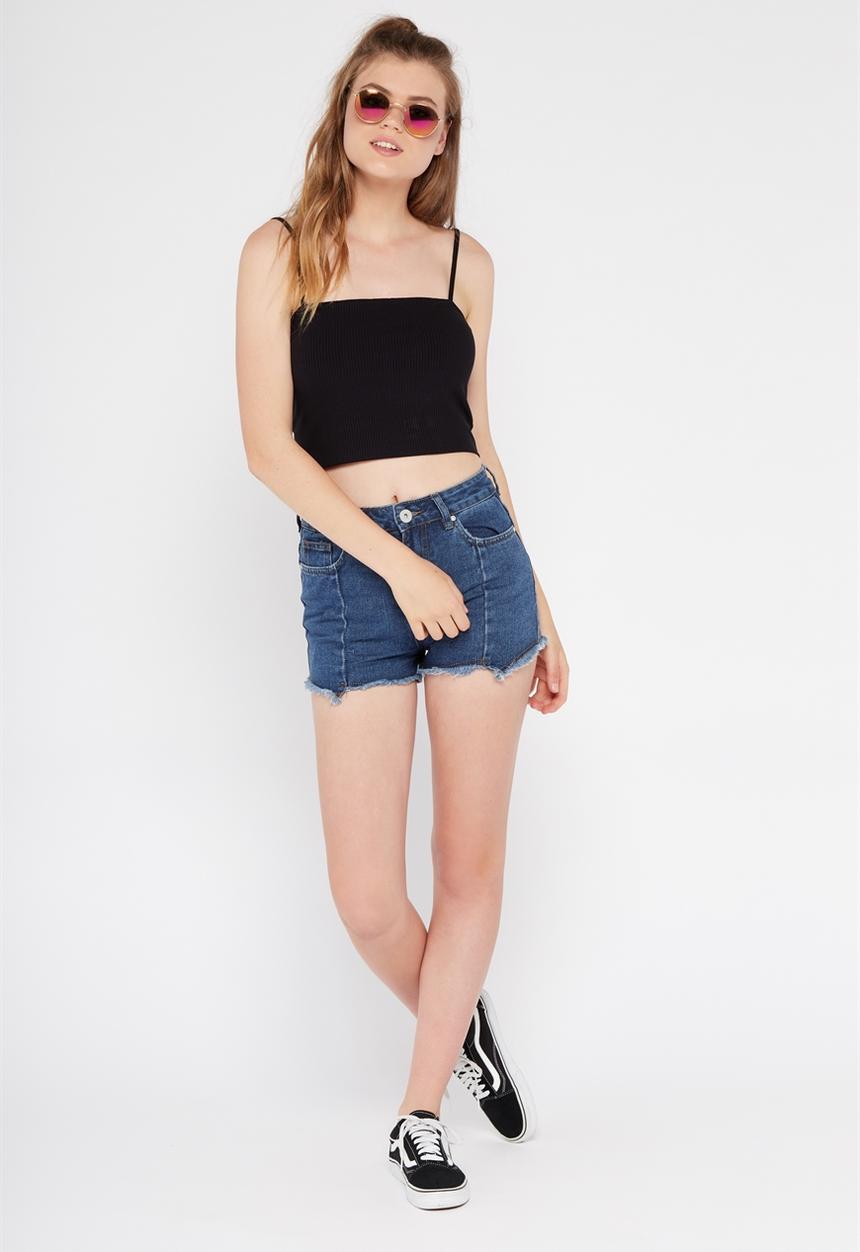 Factorie - Ribbing cami - black