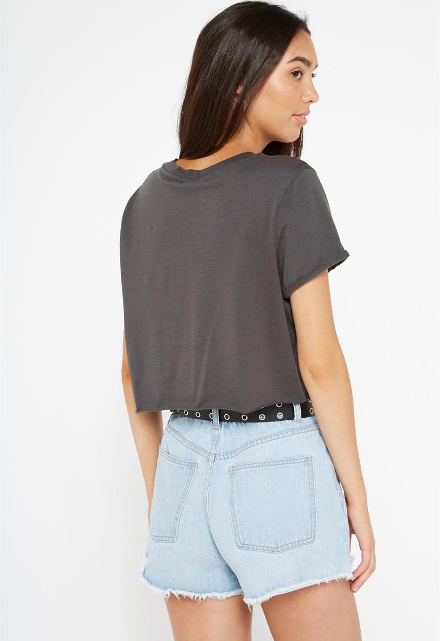 Factorie - Cut off cuffed tee - grey