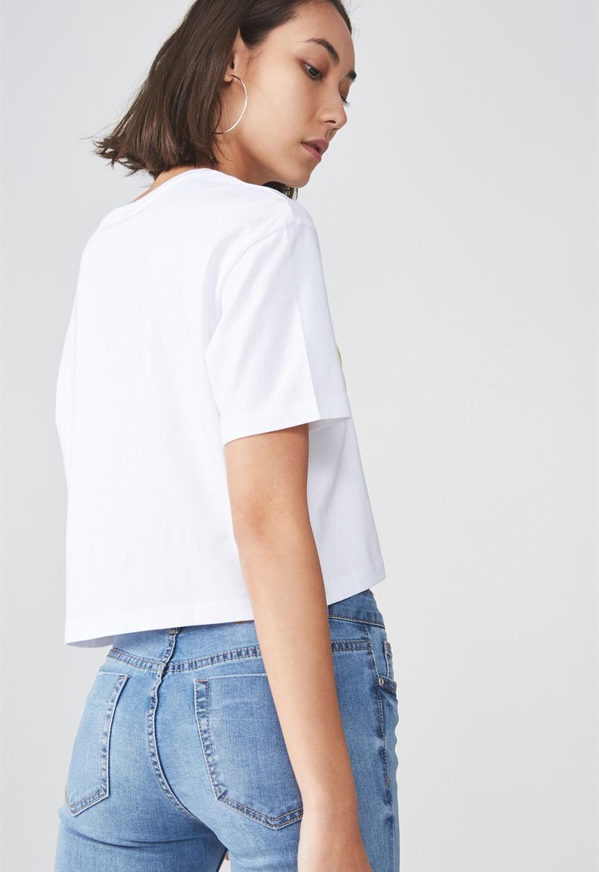 Factorie - Graphic boxy tee - white 