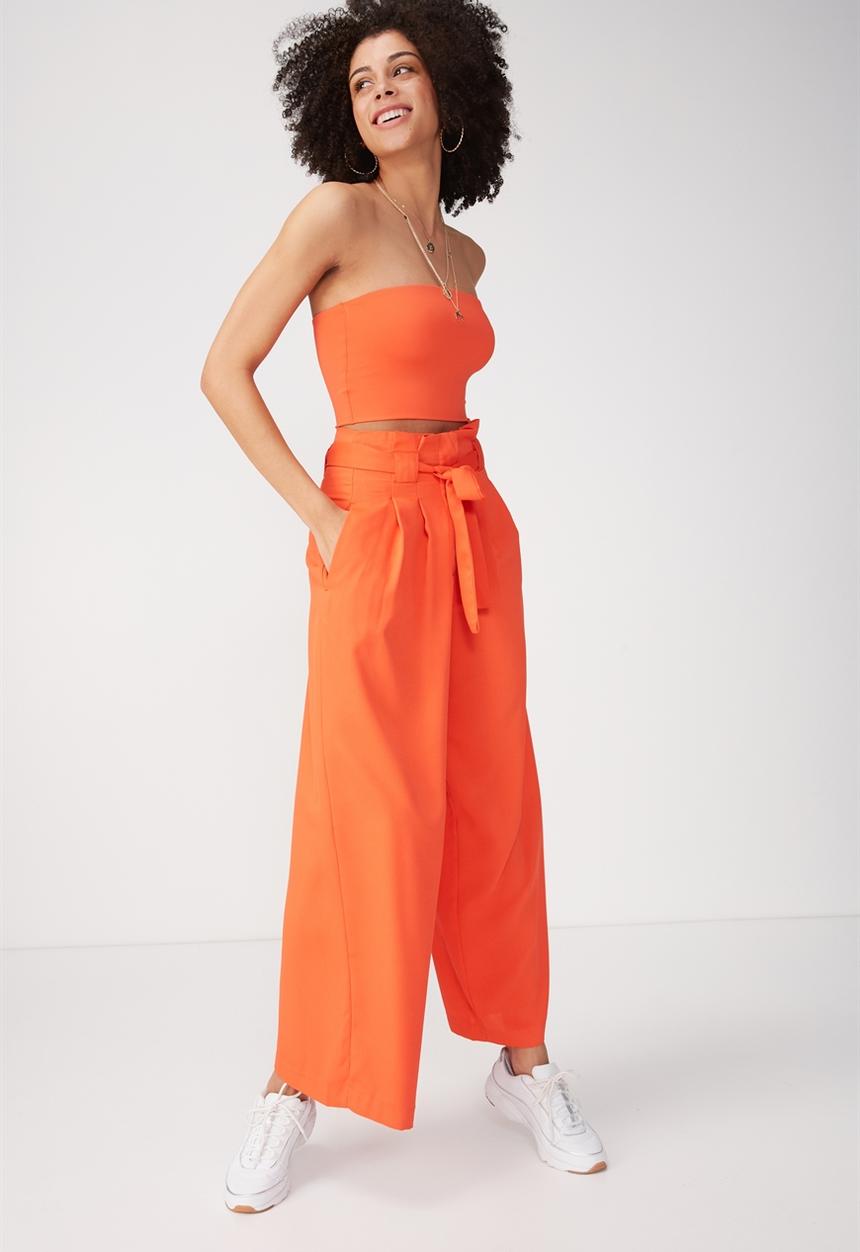 Supré  - Luxe strapless crop top - orange 