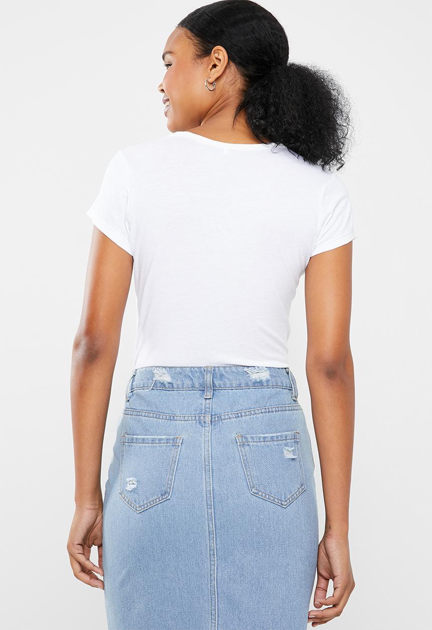 G-STAR - Graphic slim tee - white