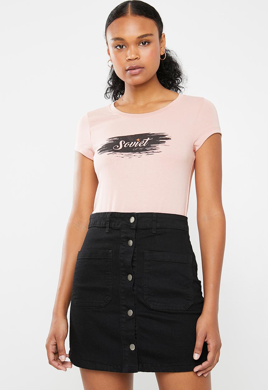 SOVIET - Ladies crew neck tee - pale pink