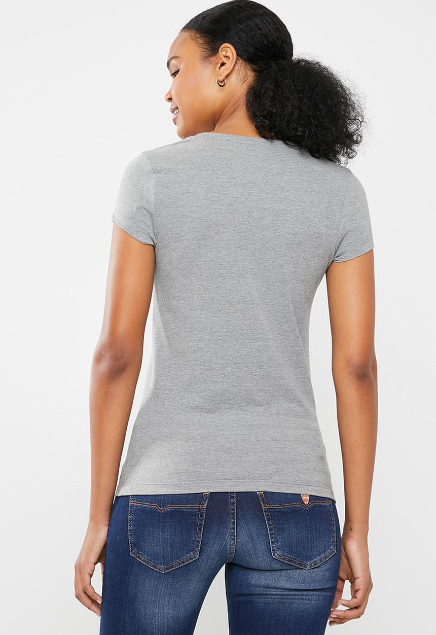 SOVIET - Ladies crew neck tee grey - melange
