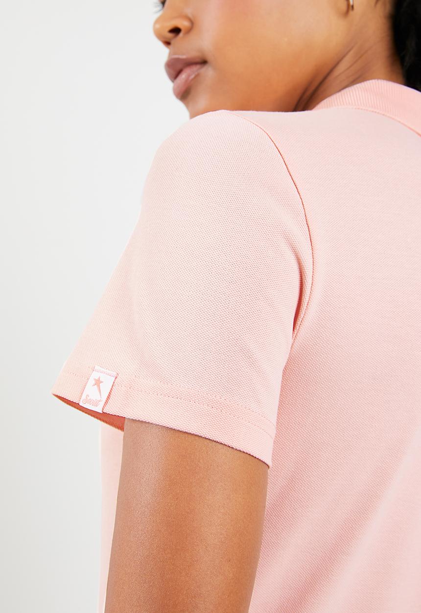 SOVIET - Ladies golfer pique elastane - pale pink