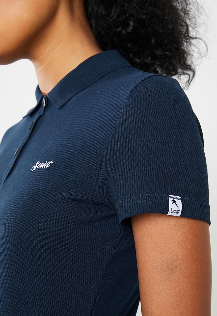 SOVIET - Ladies golfer pique elastane - navy