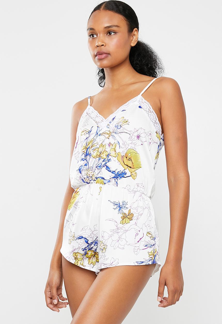 Superbalist - Sleep lace teddy - white