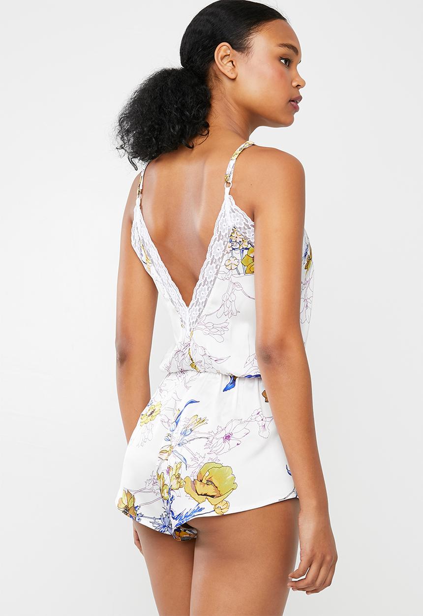 Superbalist - Sleep lace teddy - white