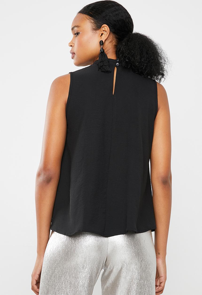 Superbalist - Sleeveless choker blouse - black 