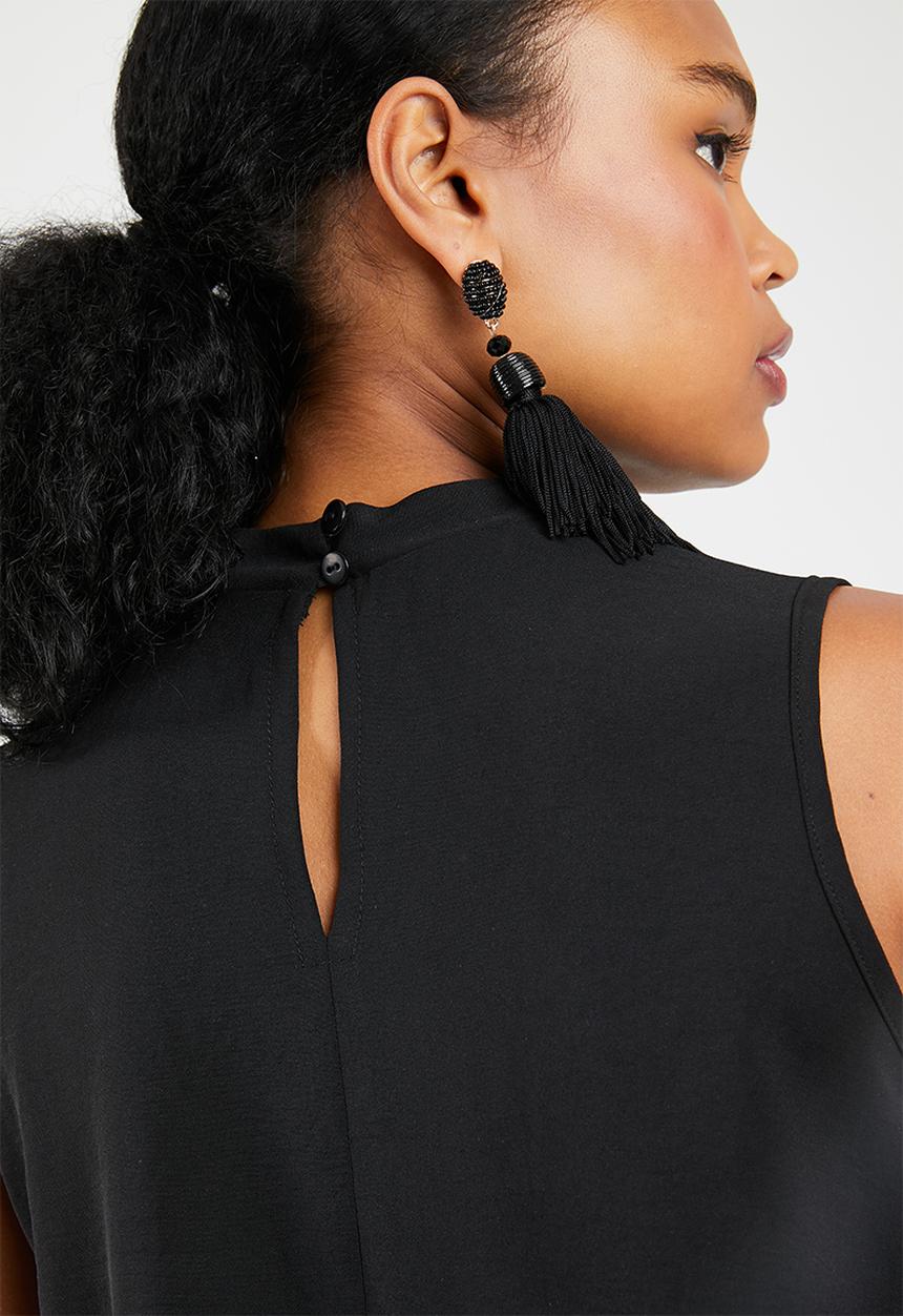 Superbalist - Sleeveless choker blouse - black 