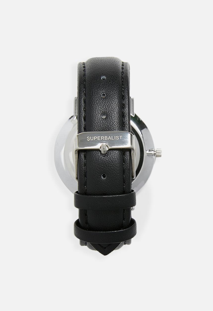 Superbalist - Jay leather watch - black