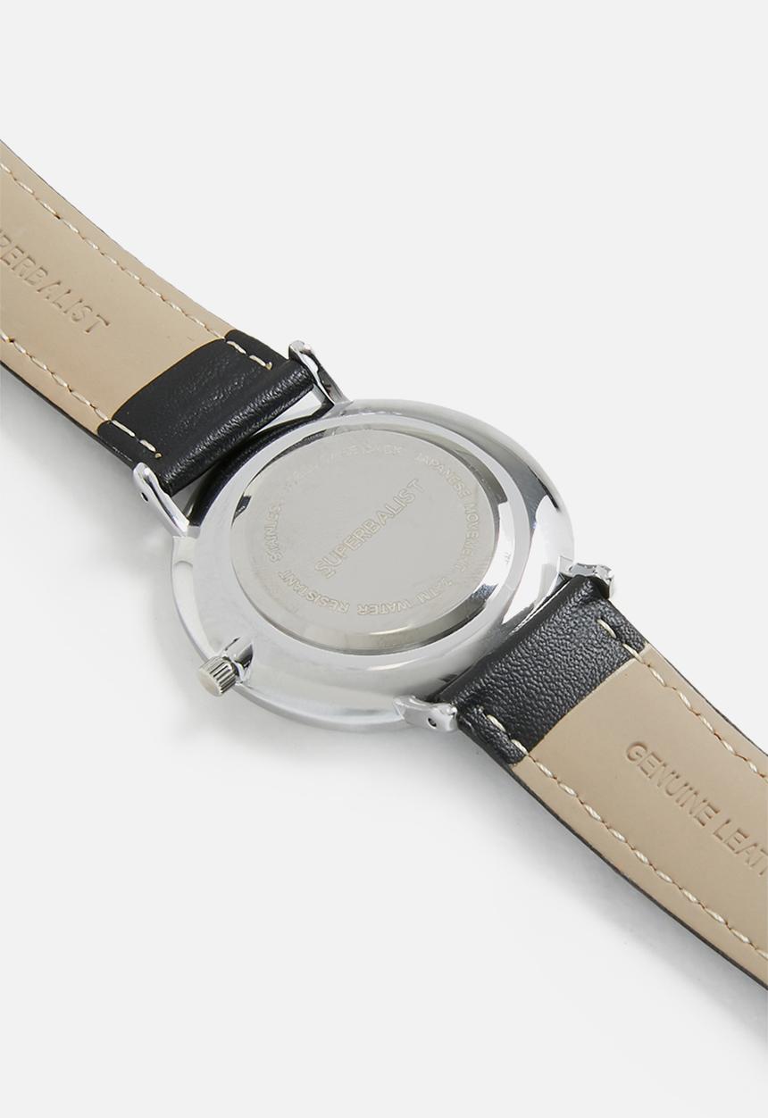 Superbalist - Jay leather watch - black