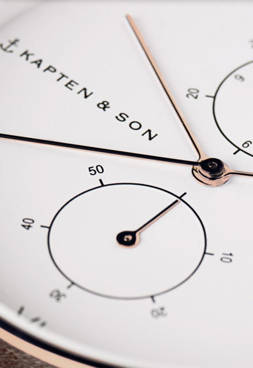 Kapten & Son - Chrono mesh - rose gold