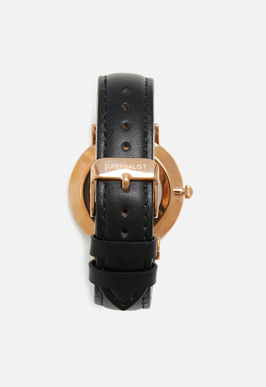 Superbalist - Lucy leather watch - black