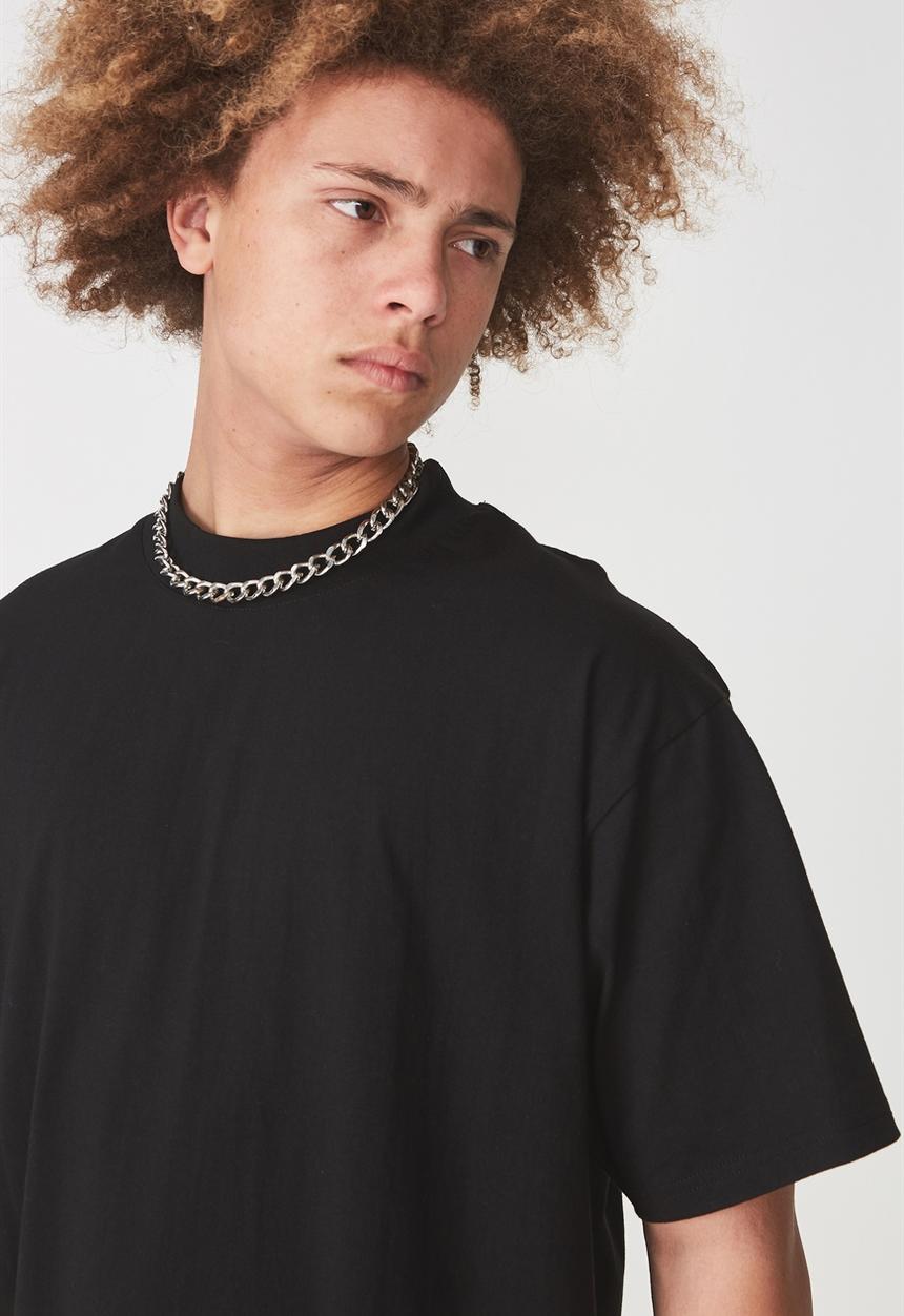 Factorie - Short sleeve stand T-shirt - black