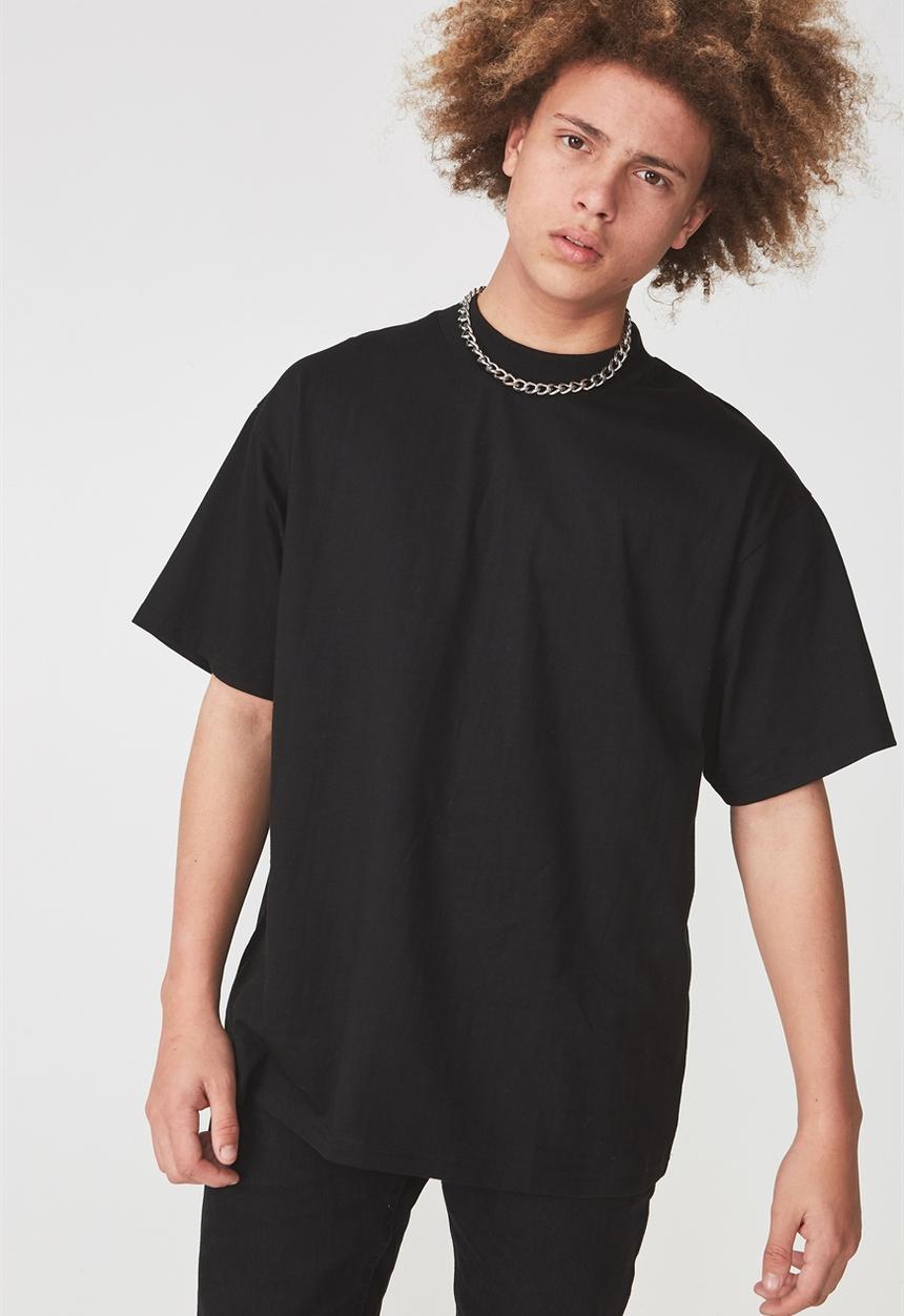 Factorie - Short sleeve stand T-shirt - black