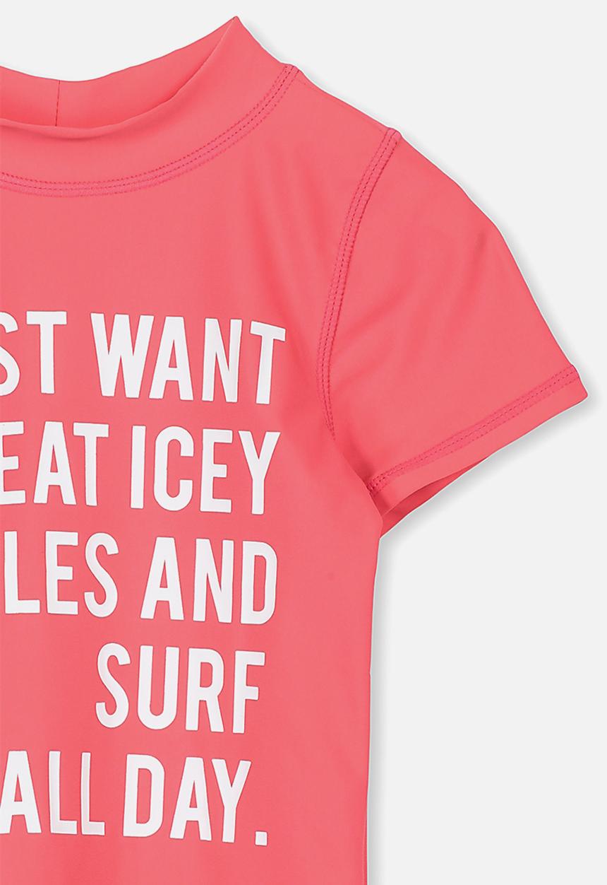 Cotton On - Finley ss rash vest - red