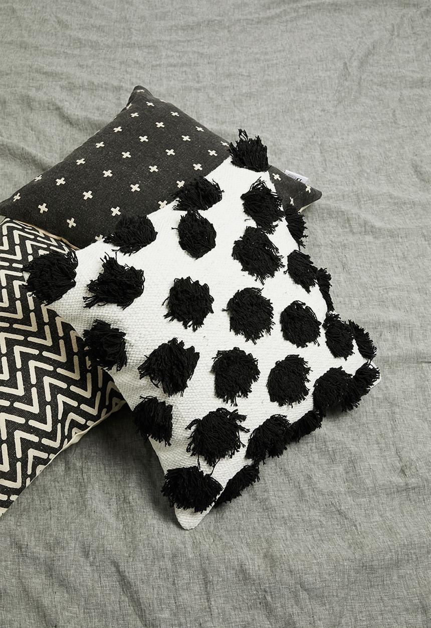 Sixth Floor - Poppy cushion cover - black & white