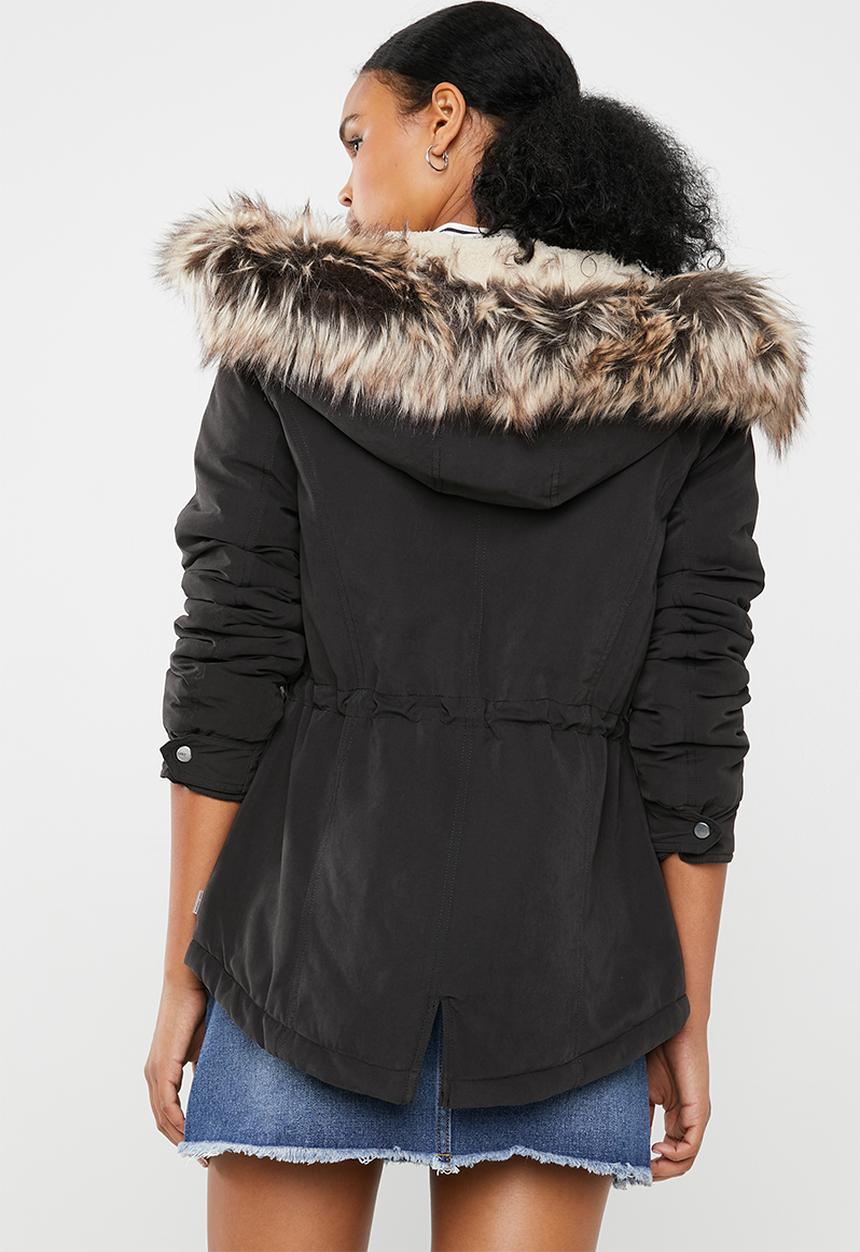 ONLY - Lucca parka jacket - black