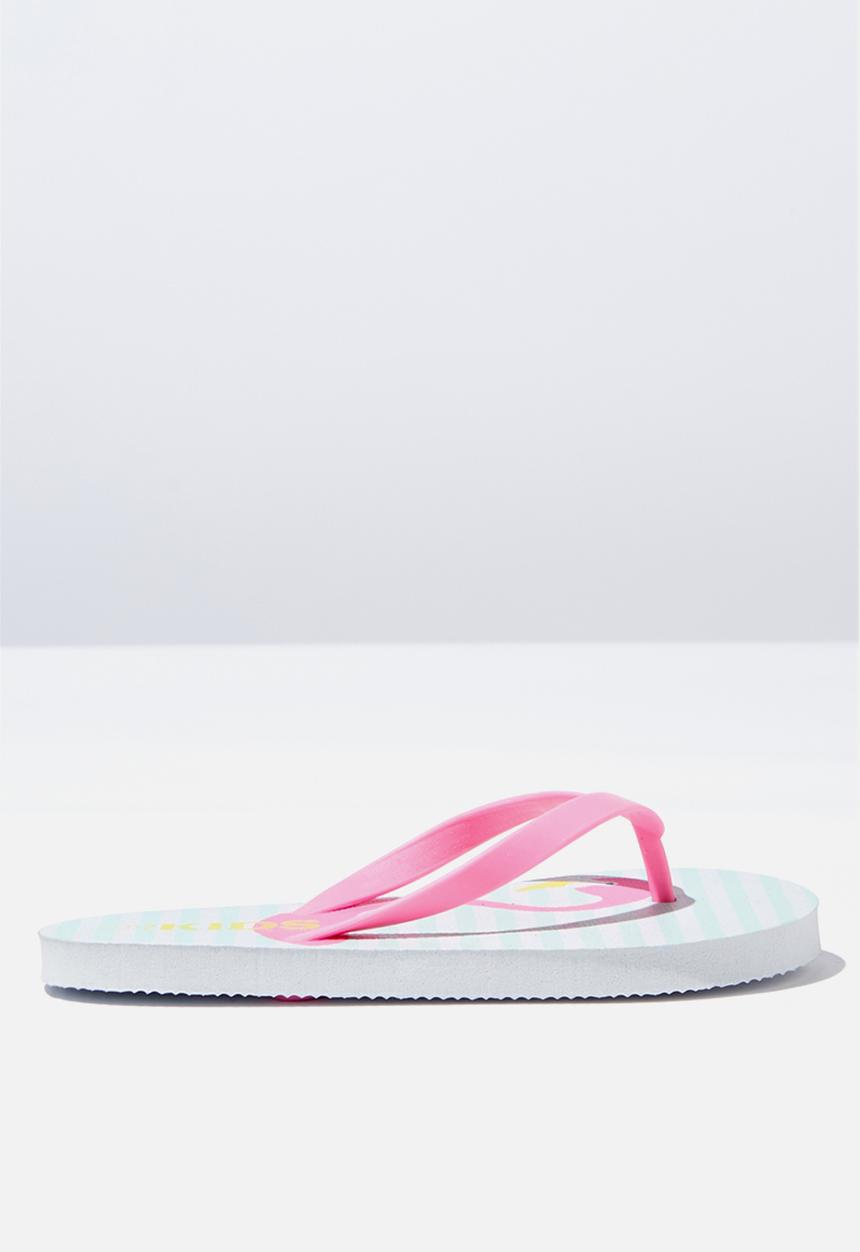 Cotton On - Printed flip flop - pink & turquoise
