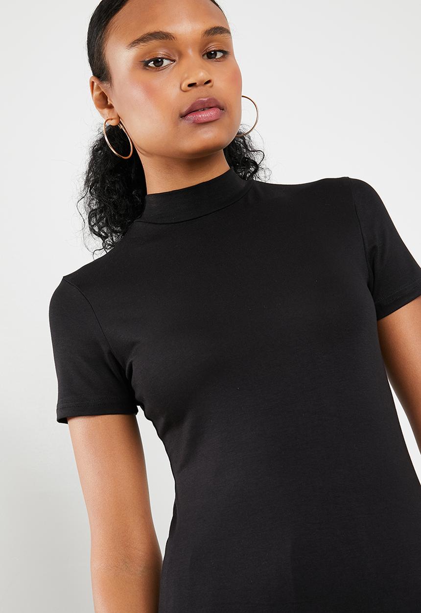 Superbalist - 2 pack turtleneck fitted tee - black and white