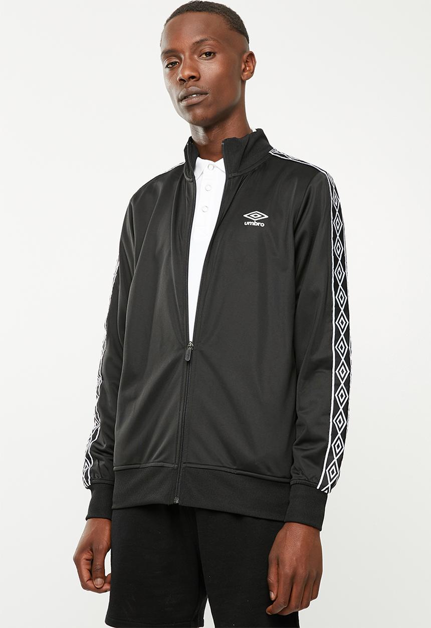 Umbro - Umbro retro taped tricot jacket - black