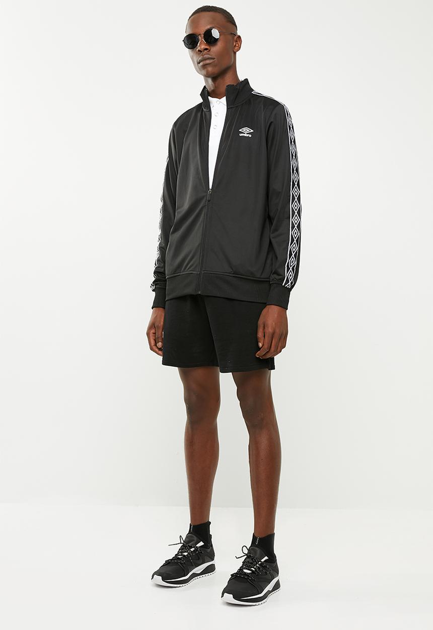 Umbro - Umbro retro taped tricot jacket - black