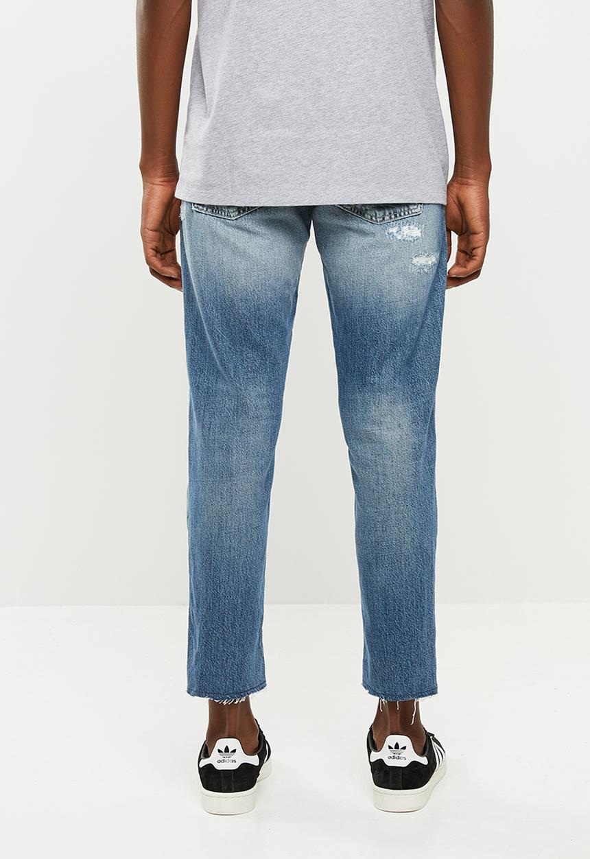 Jack & Jones - Frank leen cut off jeans - blue 