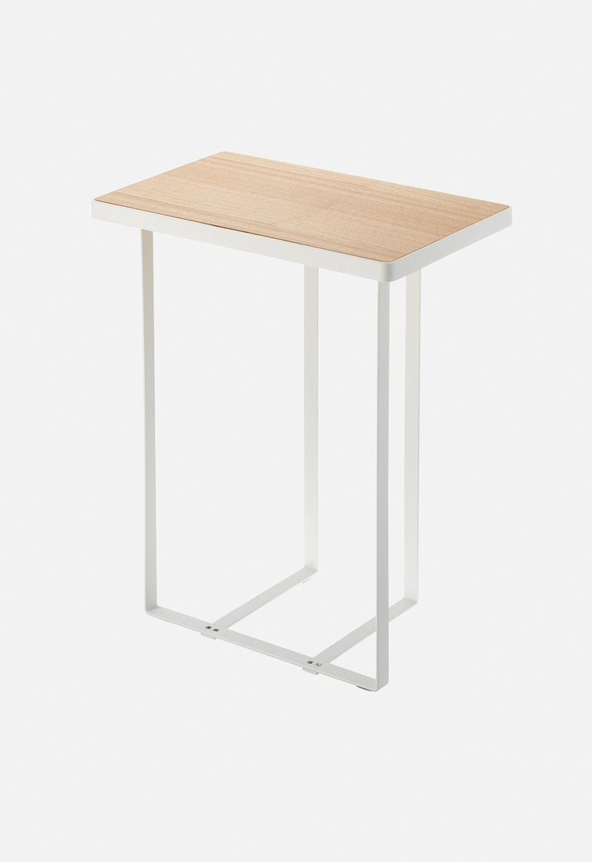 Yamazaki - Tower magazine rack with table - white