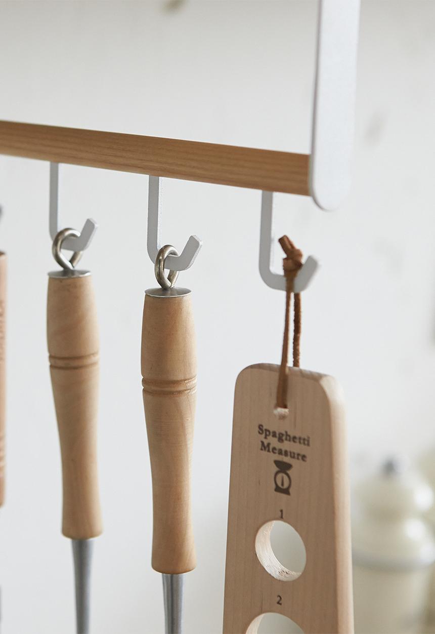 Yamazaki - Tosca under shelf kitchen tool hook - white