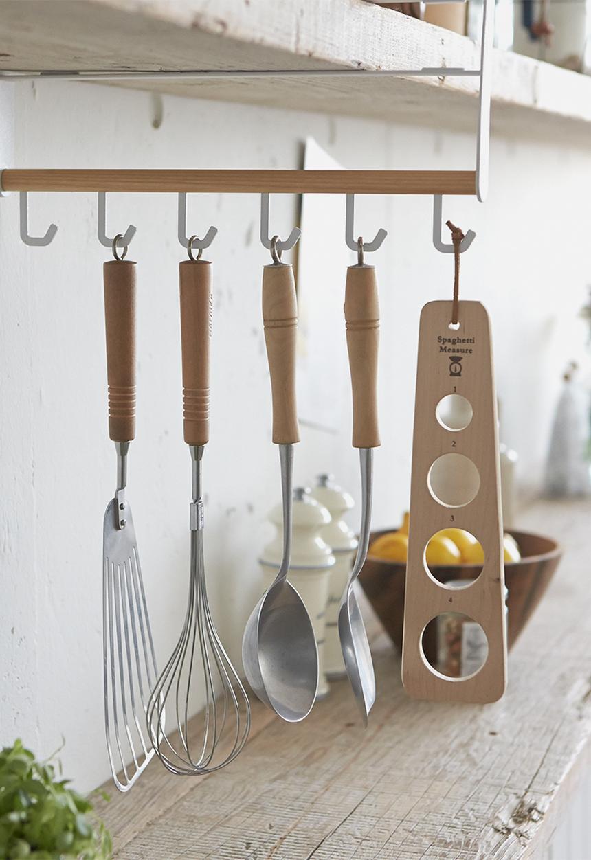 Yamazaki - Tosca under shelf kitchen tool hook - white