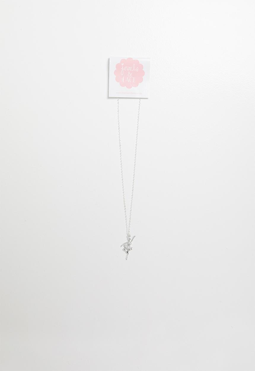 Jewels and Lace - Ballet dancer necklace - pink