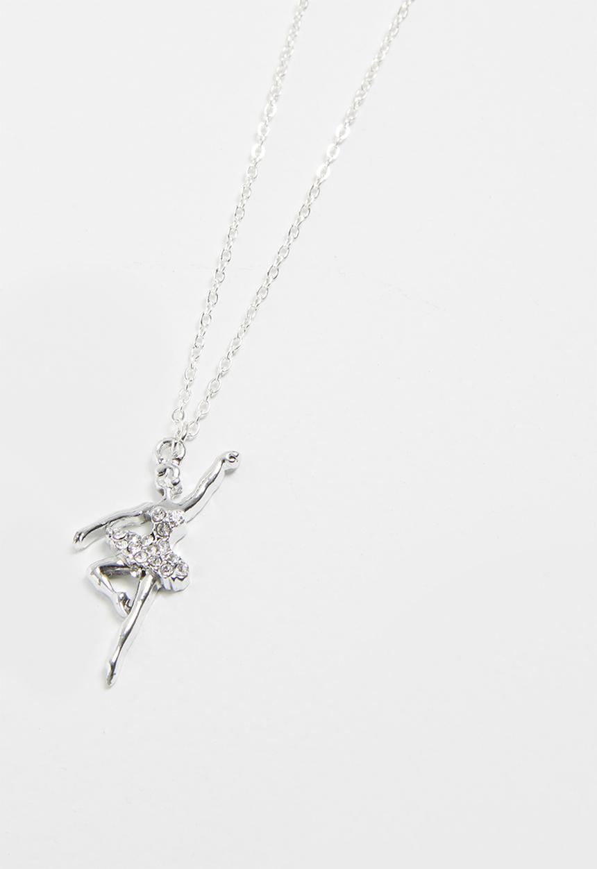Jewels and Lace - Ballet dancer necklace - pink