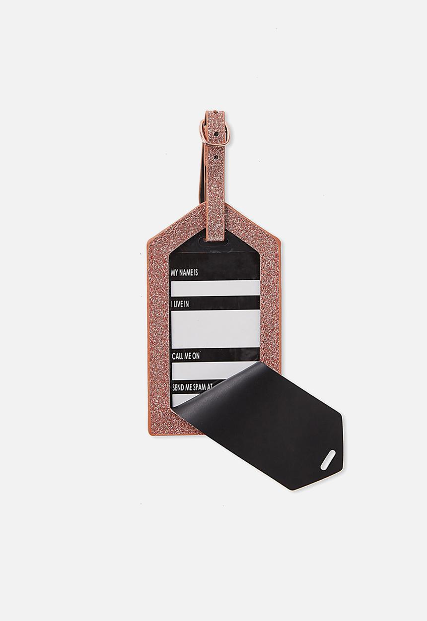 Typo - Luggage tag - rose gold 
