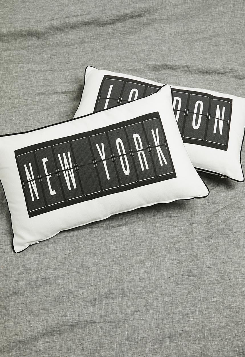 Sixth Floor - New York cushion cover - black & white