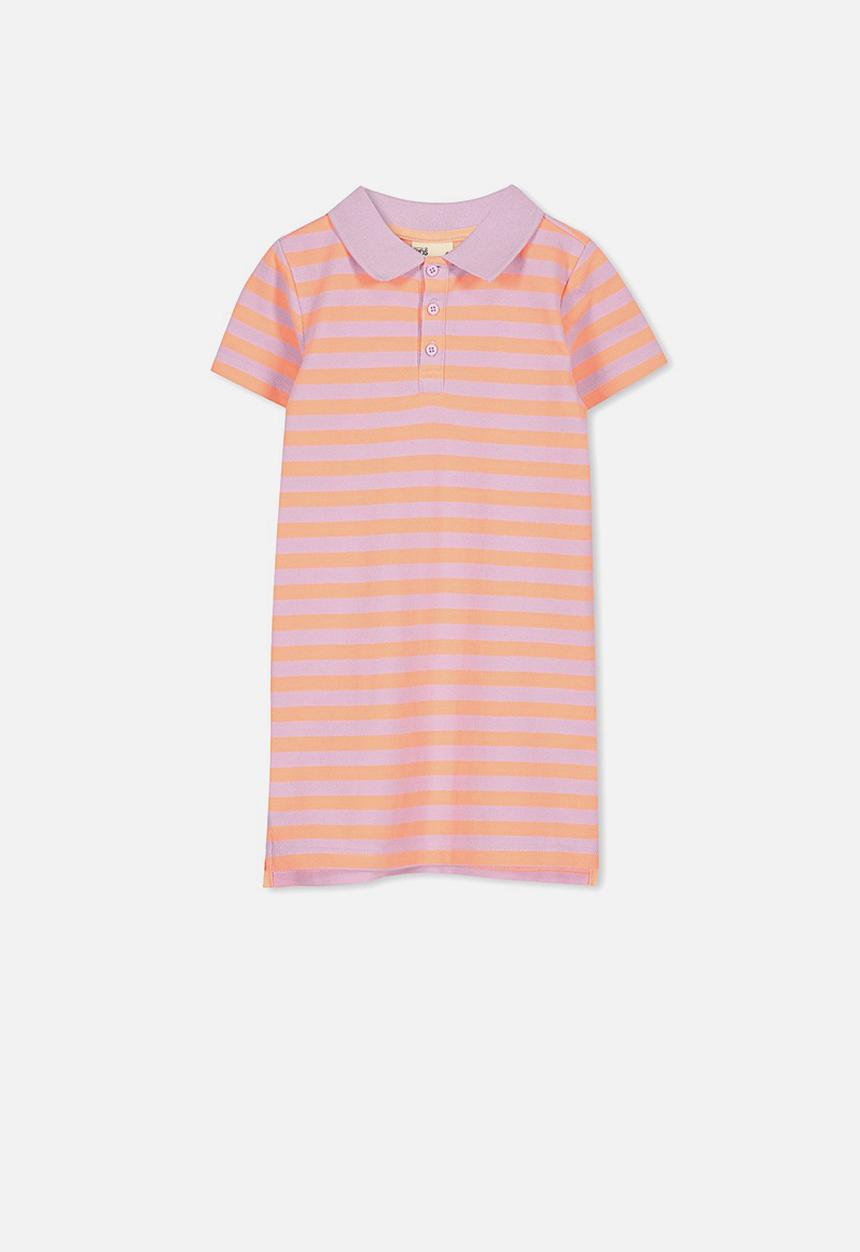 Cotton On - Blaire polo dress - purple & orange 