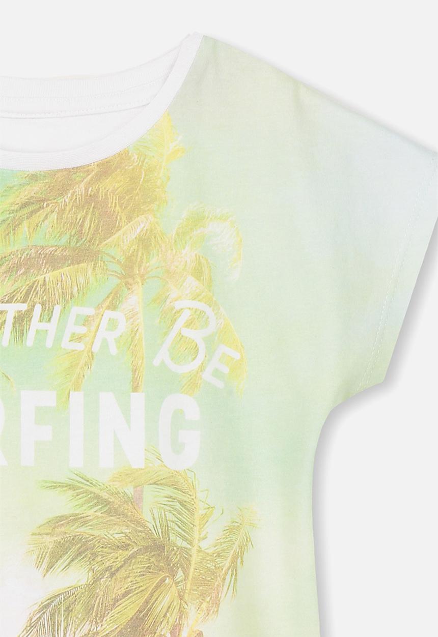 Cotton On - Anna ss tee - white & green 