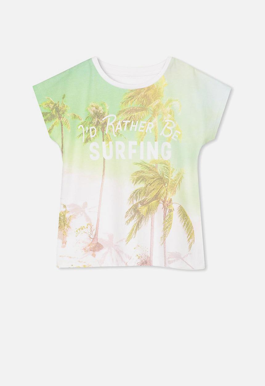 Cotton On - Anna ss tee - white & green 