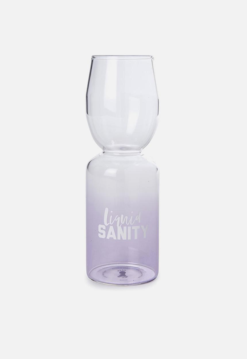 Typo - Sip it wine glass - lilac liquid sanity!