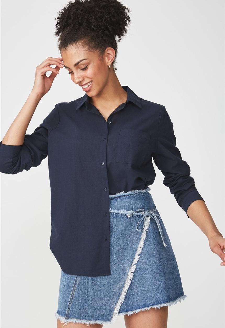 Cotton On - Casual Rebessa shirt - blue 