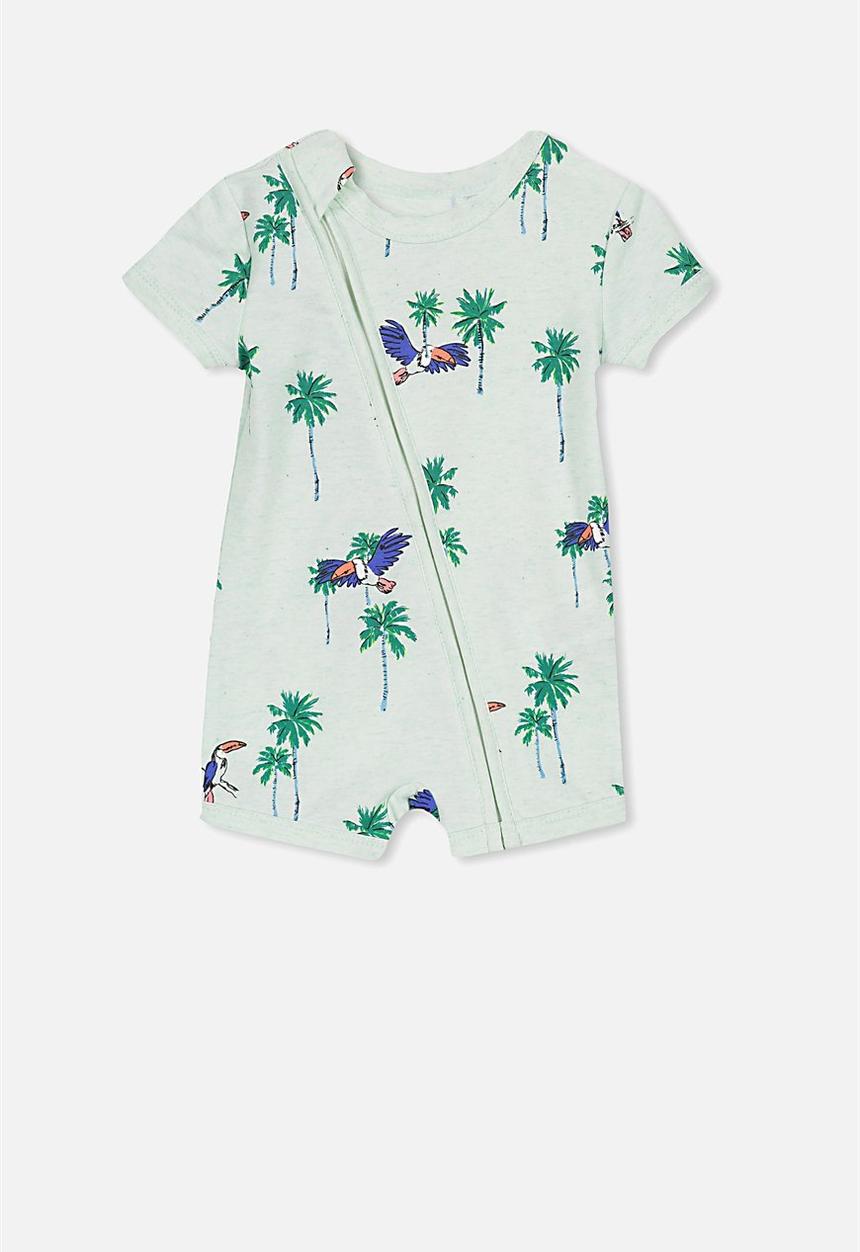 Cotton On - Mini zip through rom tropical - blue