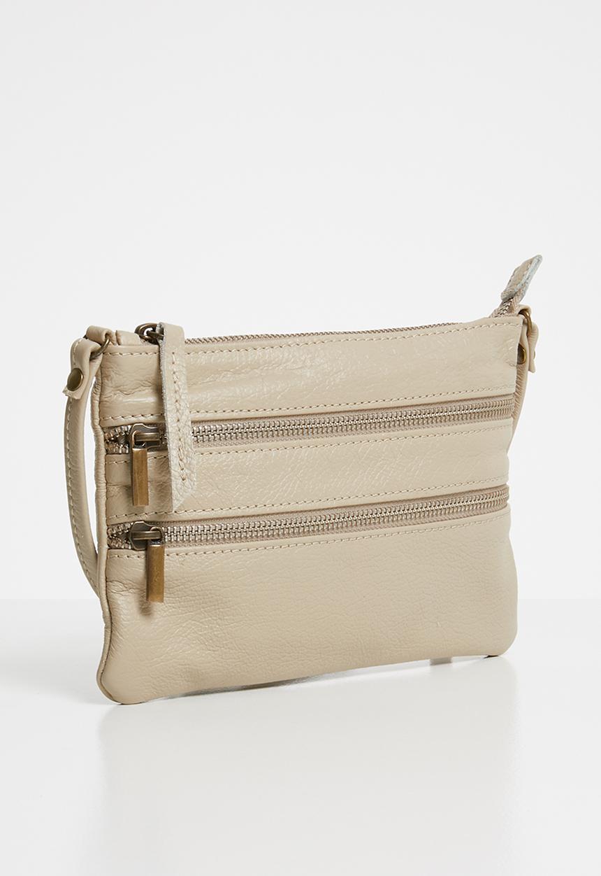 Superbalist - Leather crossbody bag - bone