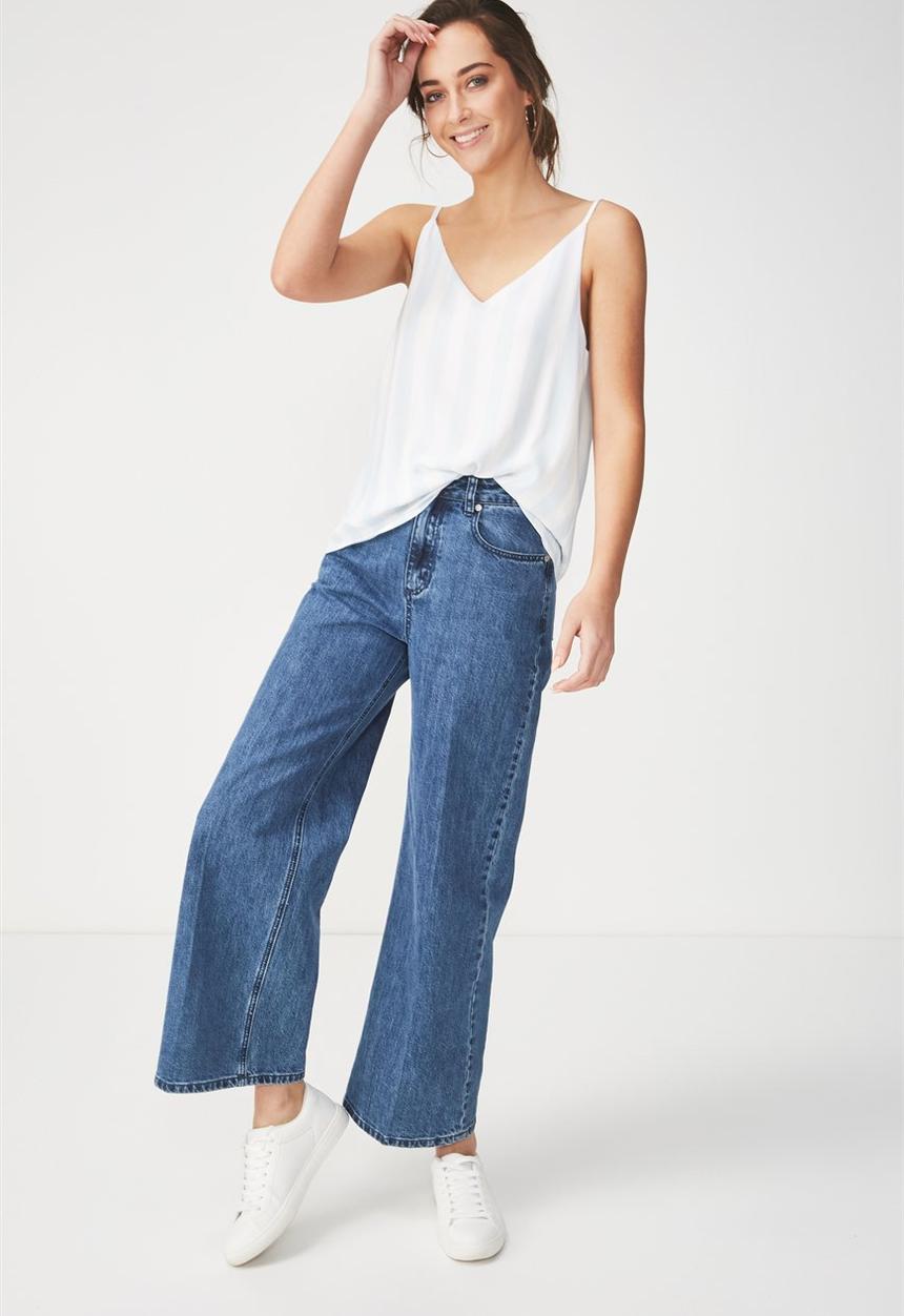 Cotton On - Astrid Cami - blue & white 