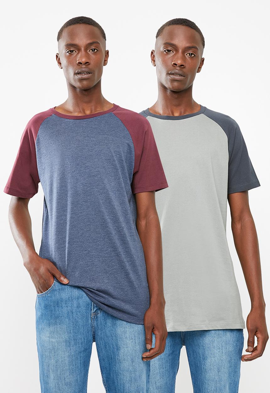 Superbalist - Raglan curved hem tee - mutli