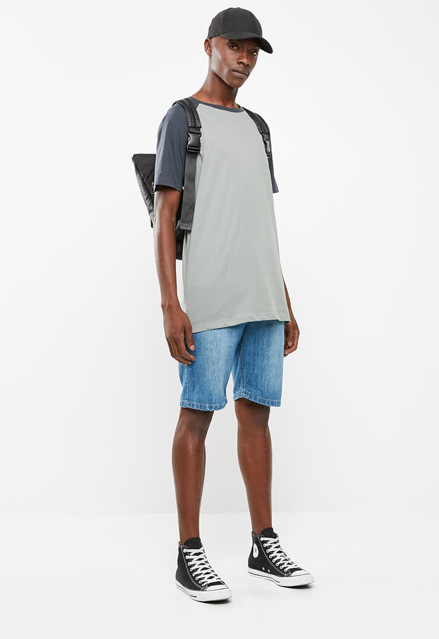 Superbalist - Raglan curved hem tee - mutli
