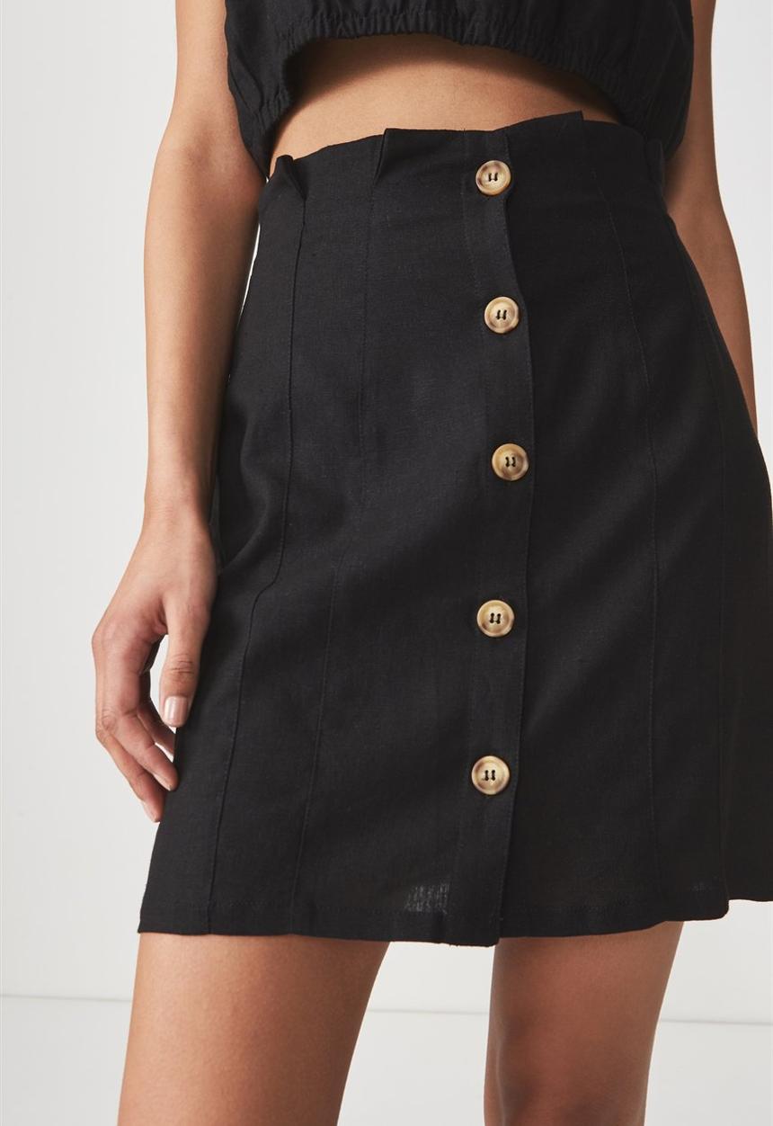 Cotton On - Woven halle mini skirt - black