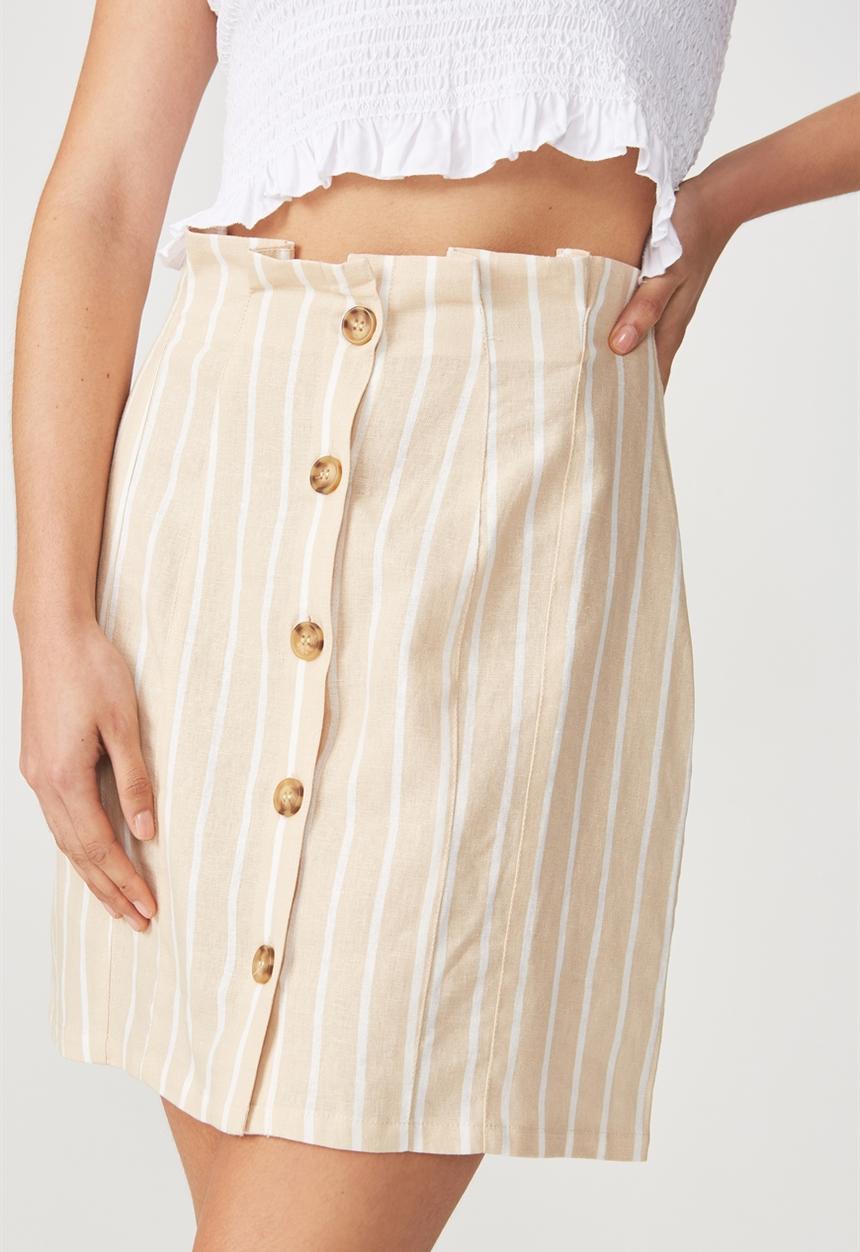 Cotton On - Woven halle mini skirt - white